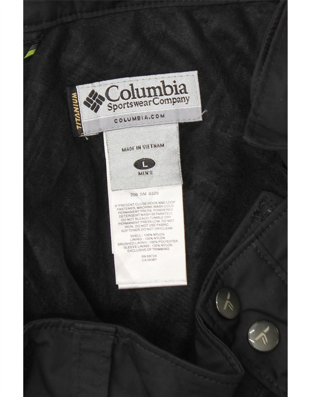 Pantaloni de schi Columbia Titanium pentru bărbați, nailon mare, negru