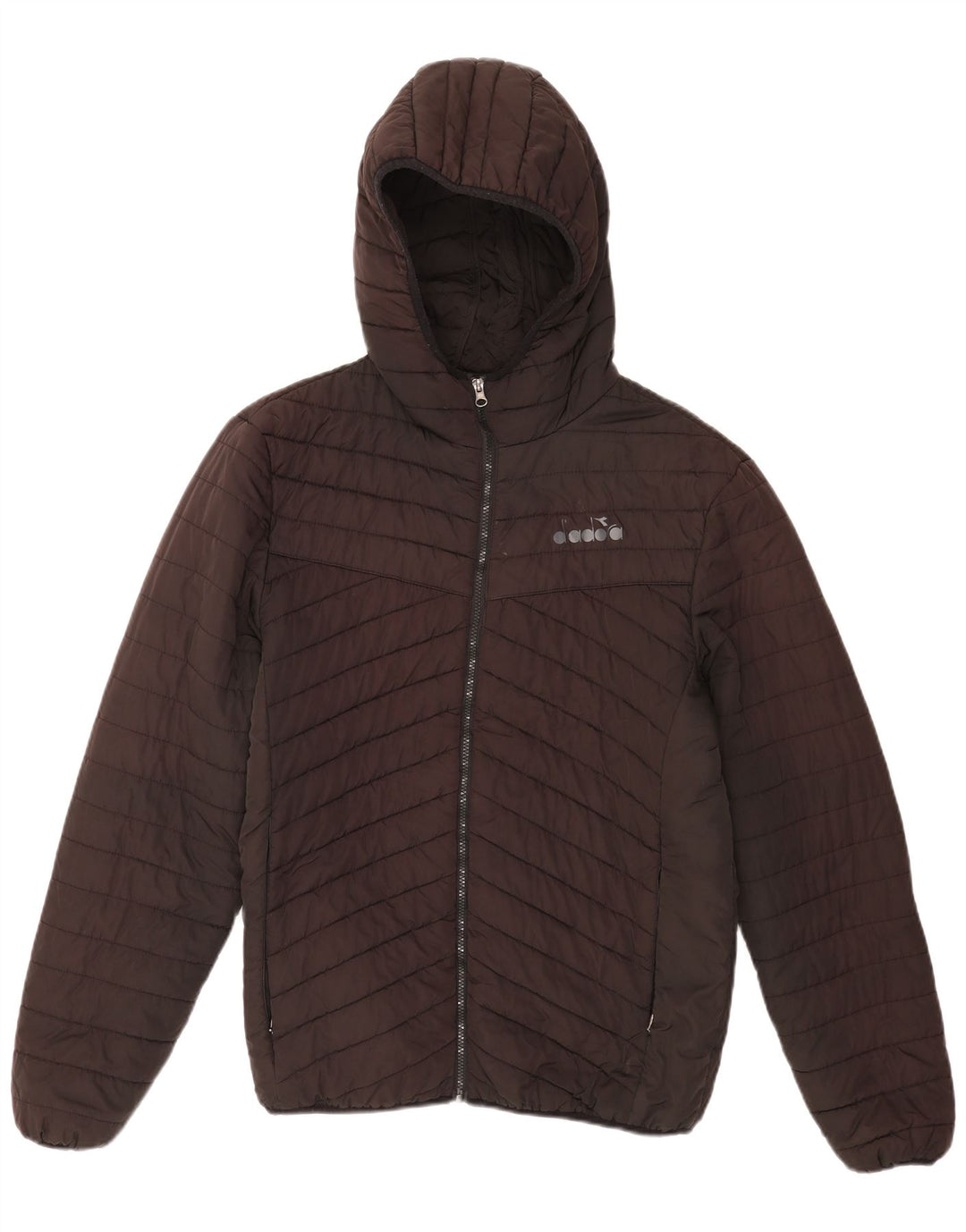 Jachetă căptușită cu glugă Diadora pentru bărbați UK 42 XL poliester negru