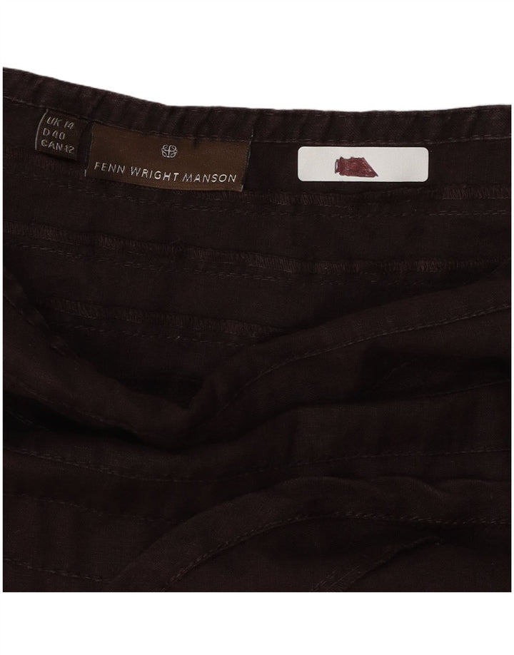 Fenn Wright Manson Fustă A-Line pentru femei UK 14 Large W30 Brown Dungat