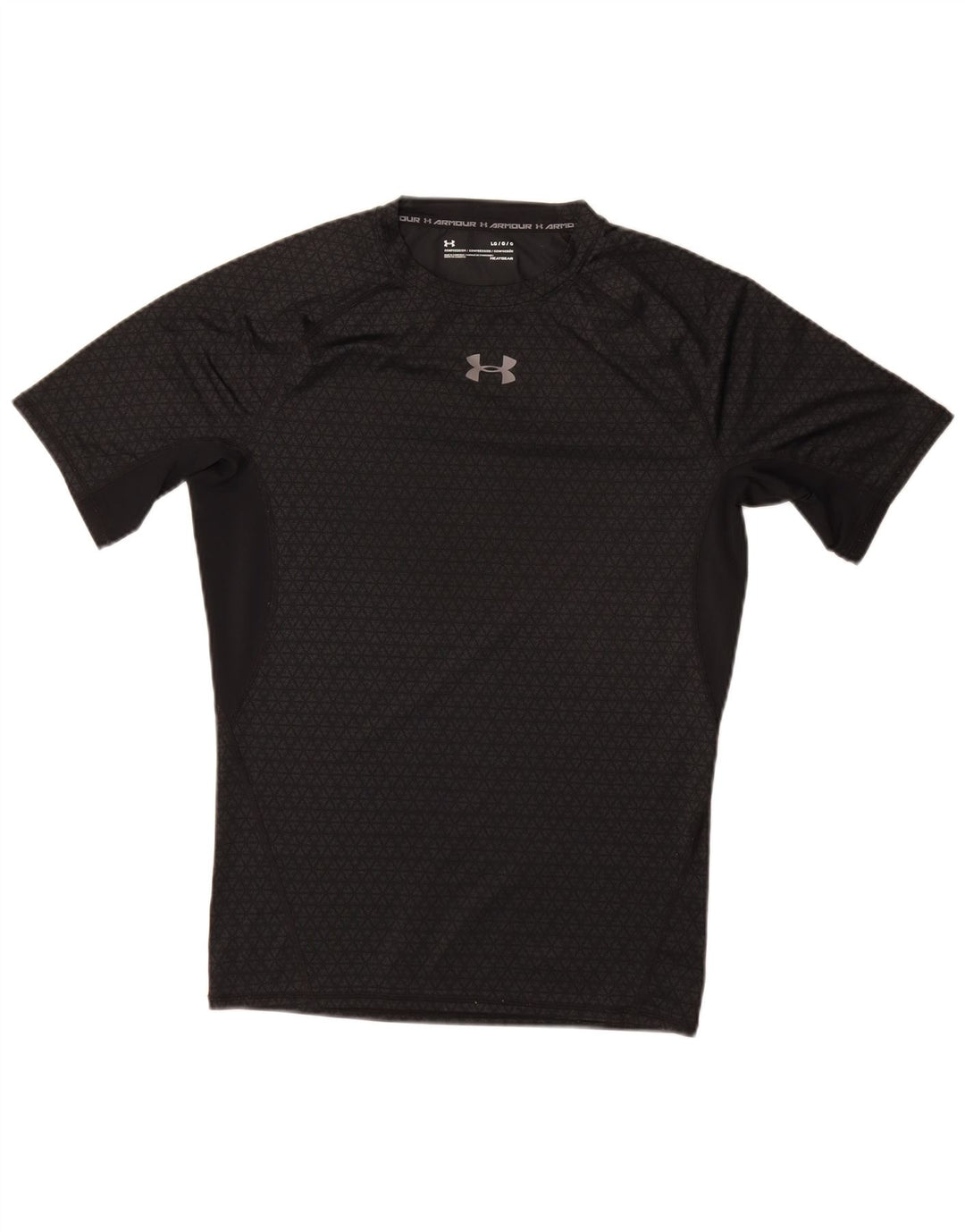 Tricou pentru bărbați UNDER ARMOUR Heat Gear Top mare, gri geometric, sintetic