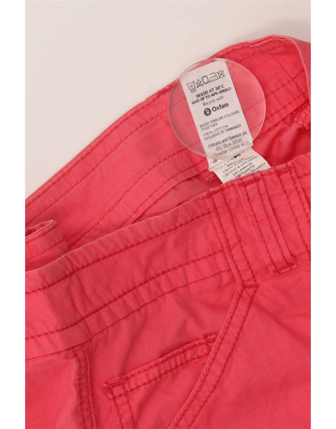 Fusta cargo pentru femei Marks & Spencer UK 12 Medium W32 Bumbac roz