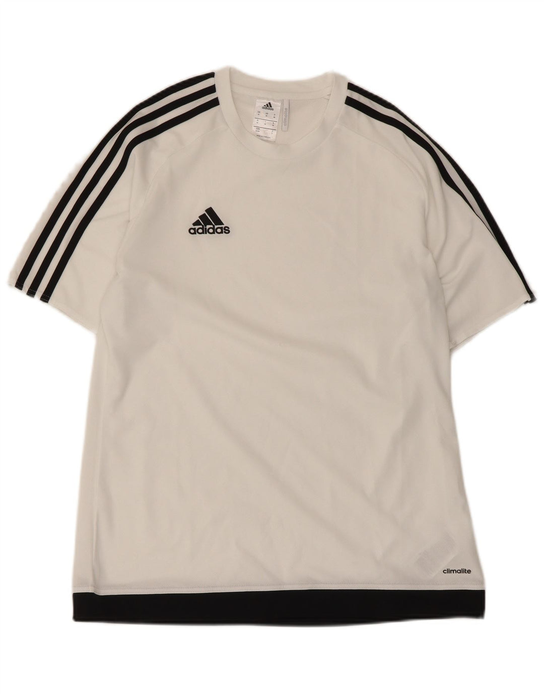 Tricou Adidas Climalite pentru bărbați Top Mediu Alb Poliester Colorblock