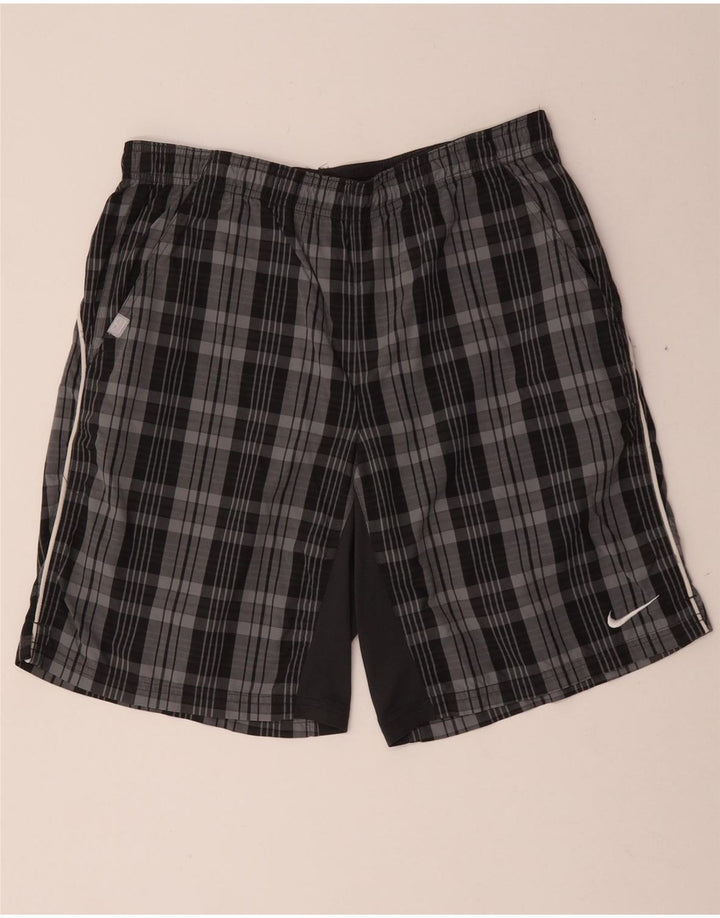 Pantaloni scurți sport Nike pentru bărbați, poliester verzi, gri mediu