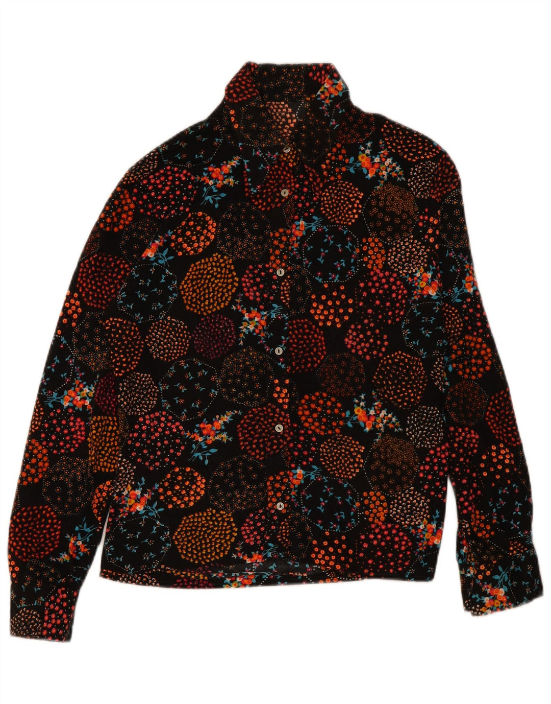 Cămașă vintage pentru femei UK 16 mare, multicoloră, florală