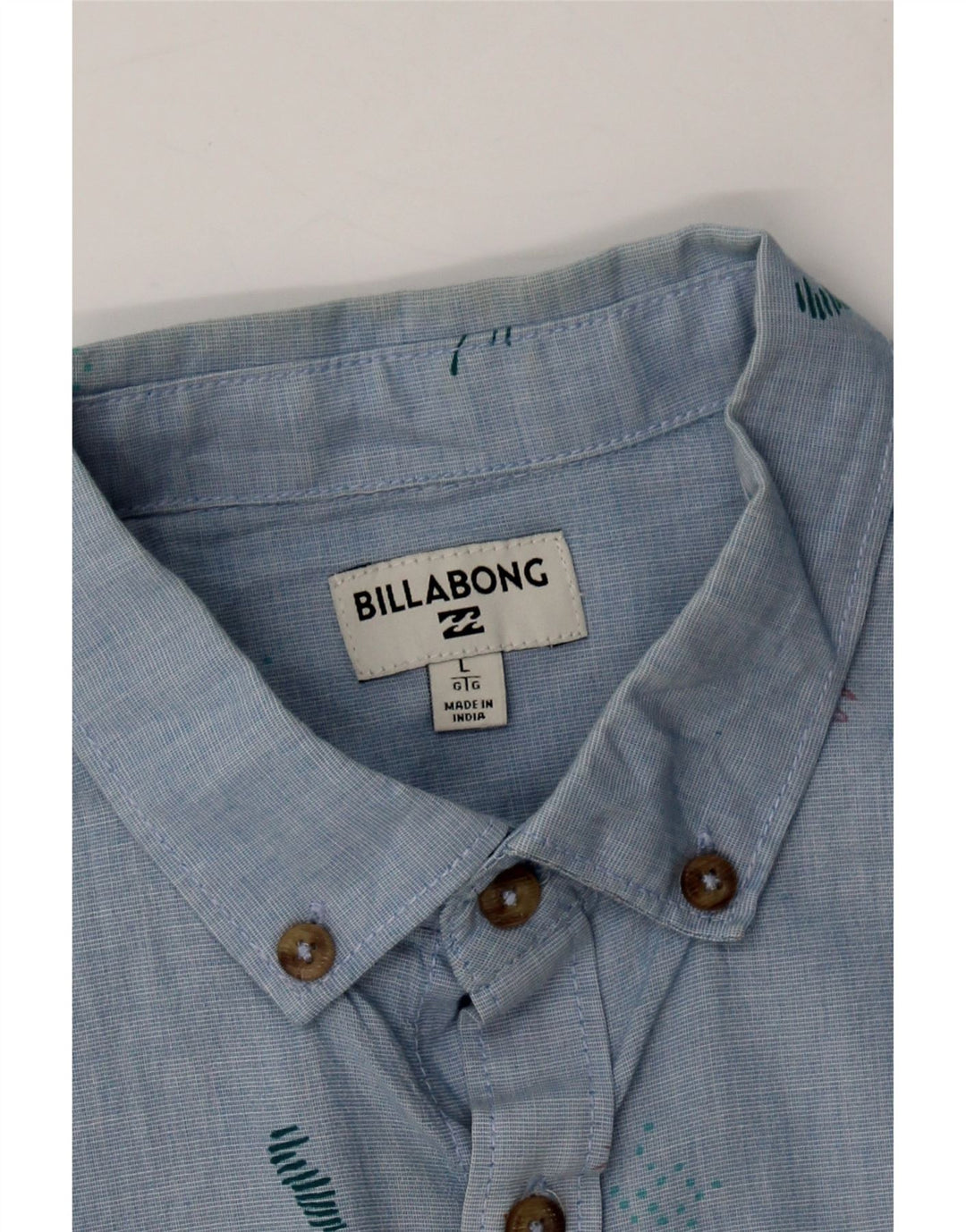 BILLABONG Boys Abstract Pattern Short Sleeve Shirt 14-15 Years Large Blue Vintage Billabong and Second-Hand Billabong from Messina Hembry 