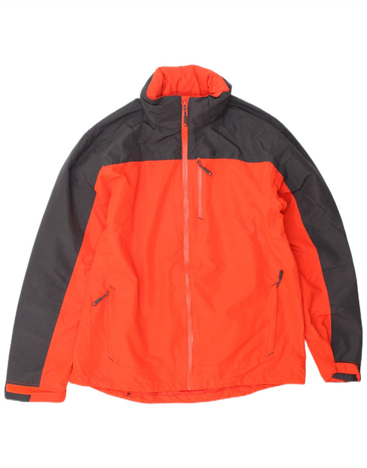 MOUNTAIN WAREHOUSE Jachetă de ploaie cu glugă pentru bărbați UK 40 mare portocaliu Colorblock