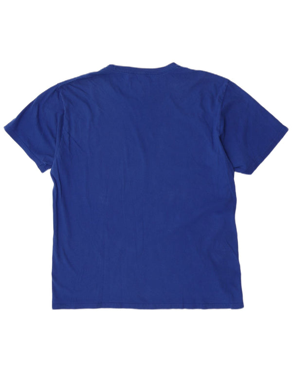 Tricou grafic pentru bărbați Adidas Top XL Bumbac albastru