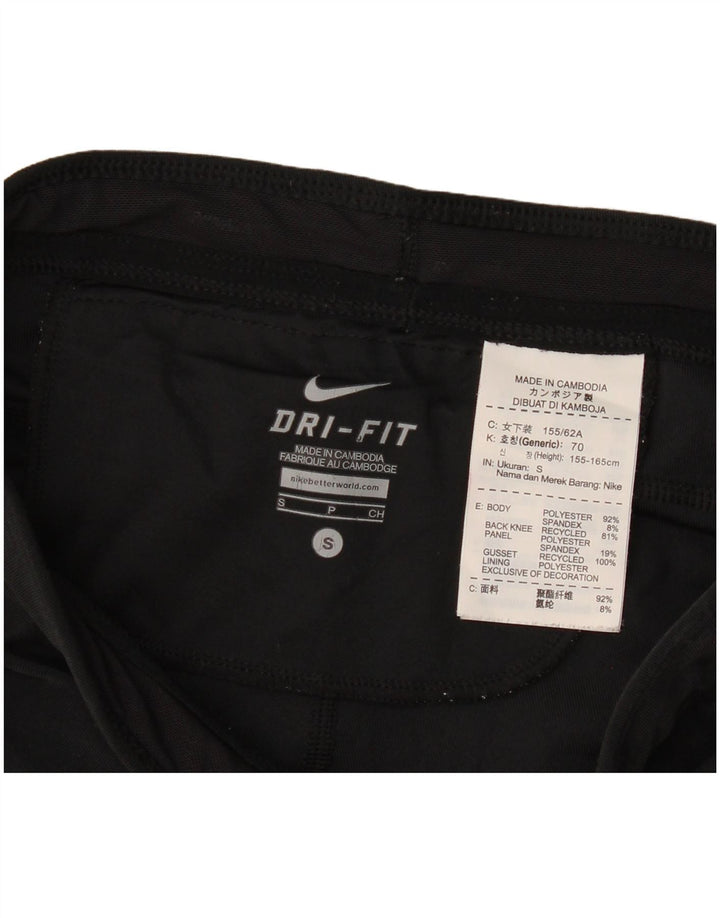 Leggings capri Nike Dri Fit pentru femei UK 8 Small Poliester negru