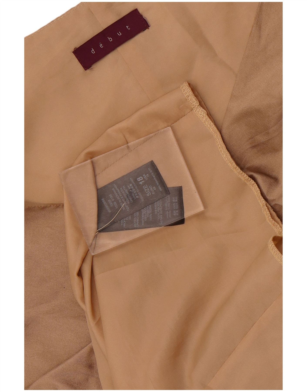 Rochie de damă Debut fără mâneci cu volane în față, UK 18 XL, poliester maro