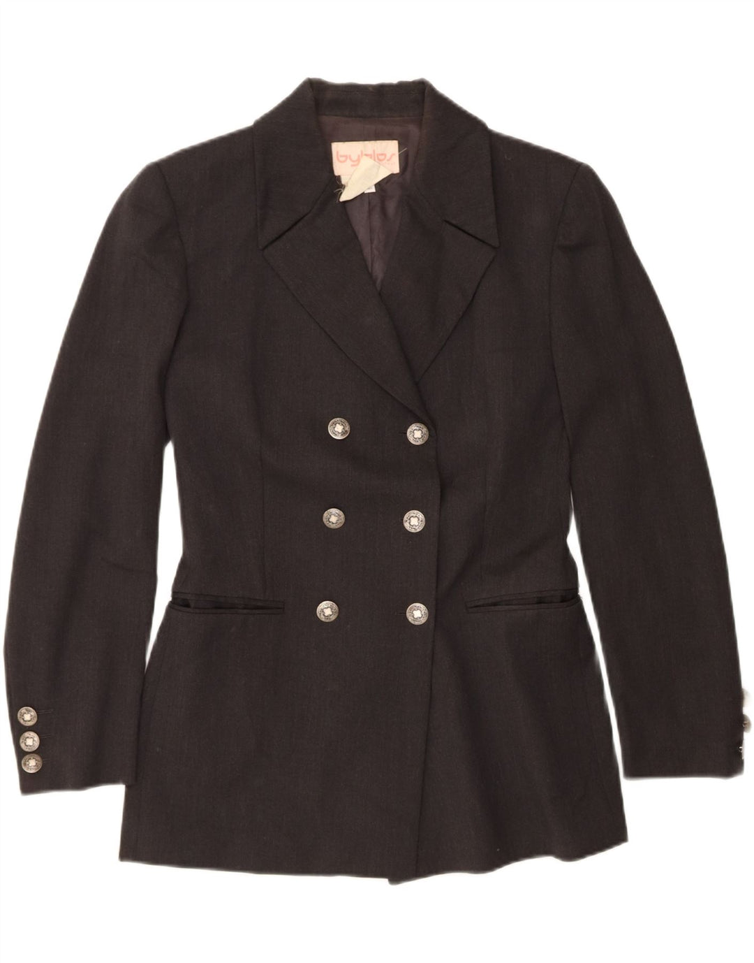 Jachetă pentru femei Byblos cu piept dublu IT 42 Lână gri mediu