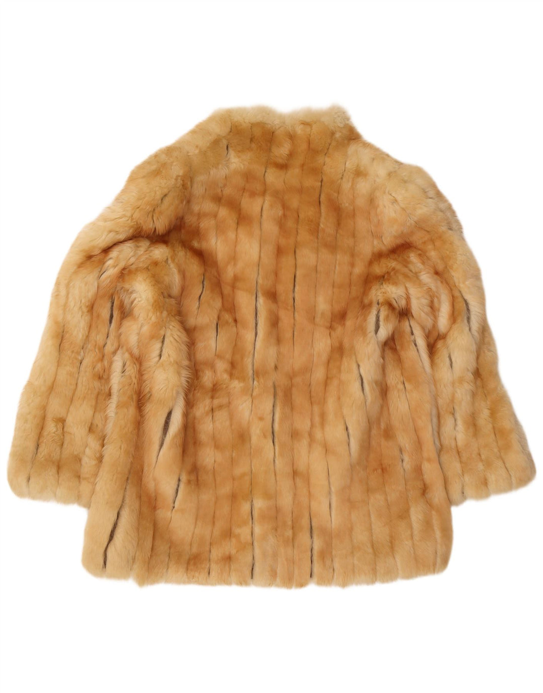 Pardesiu vintage pentru femei din blană artificială UK 14 Medium Bej Clasic