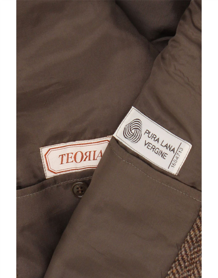 Jachetă vintage pentru bărbați cu 2 nasturi, UK 38, maro mediu, în oase