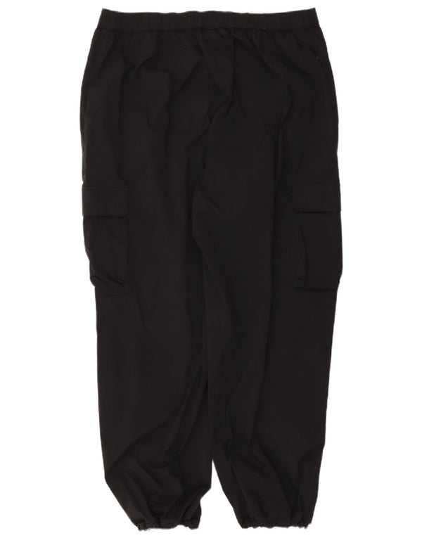 Pantaloni cargo pentru femei Ellesse cu talie înaltă UK 20 2XL W40 L29 Negru