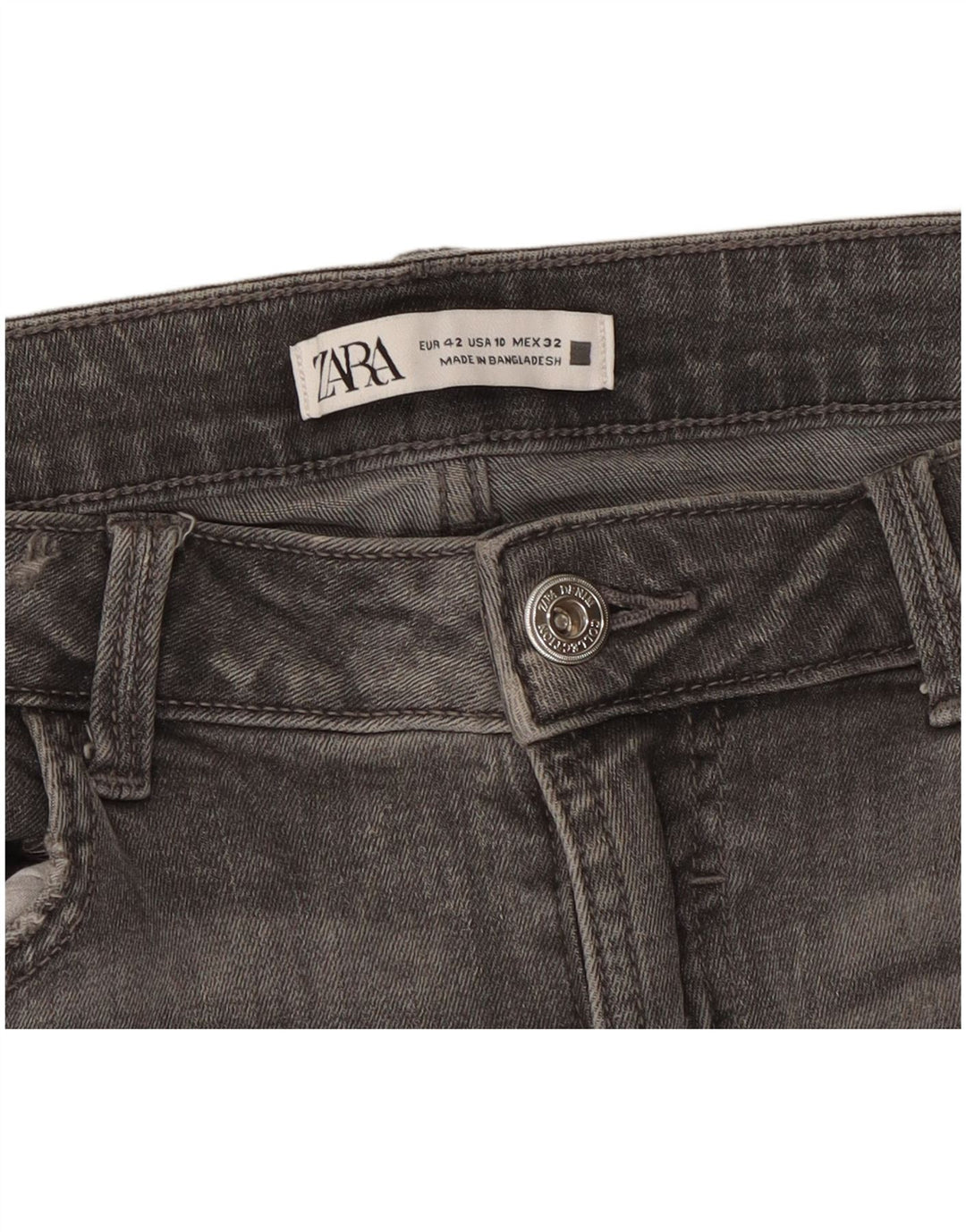 Blugi slim pentru femei Zara EU 42 Large W32 L28 Gri