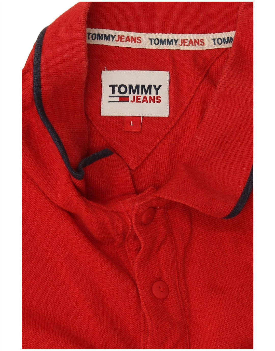 Tricou polo Tommy Hilfiger pentru bărbați, bumbac roșu mare