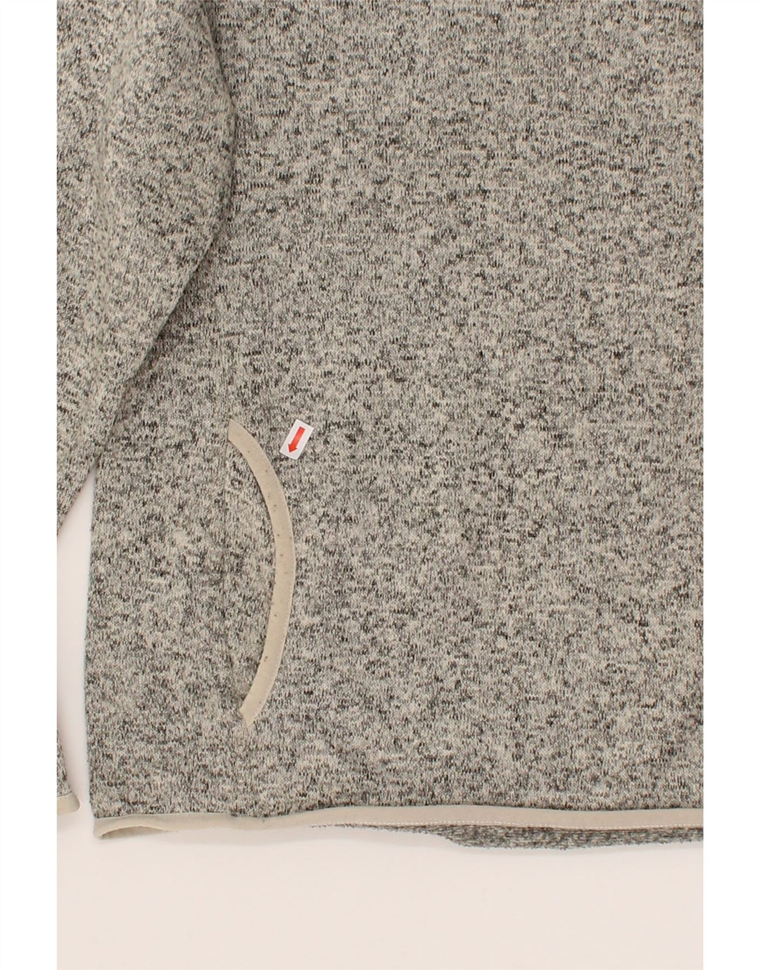 EDDIE BAUER Womens Button Neck Sweatshirt Jumper UK 16 Large Grey Flecked Vintage Eddie Bauer and Second-Hand Eddie Bauer from Messina Hembry 
