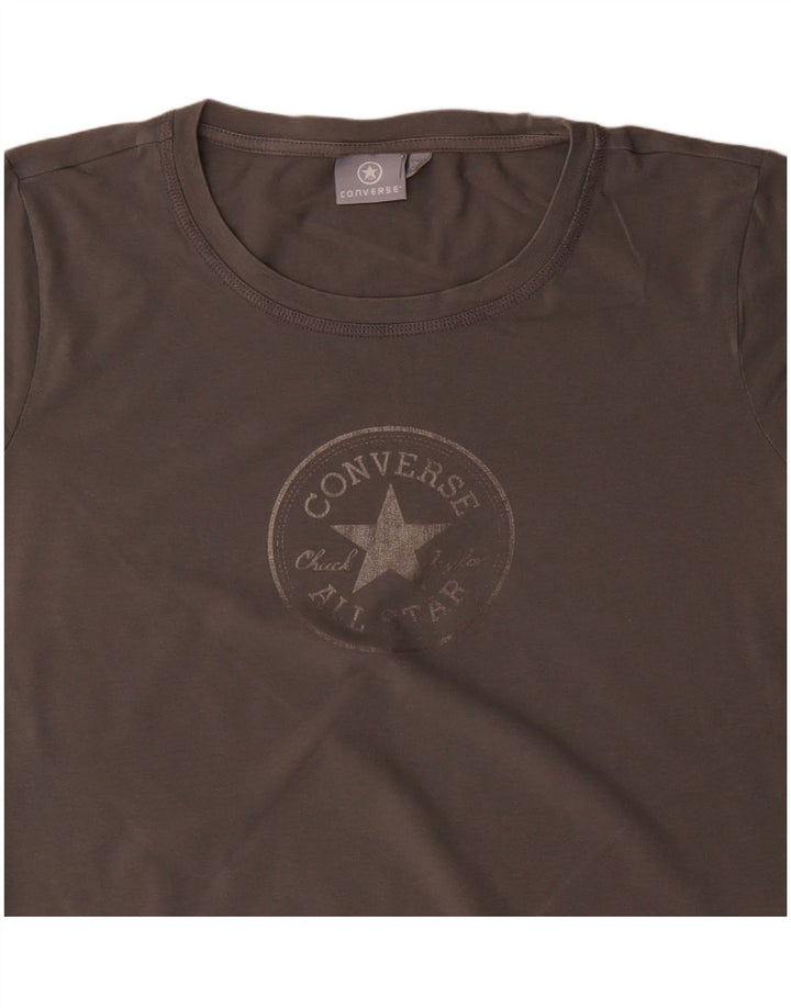 Tricou grafic CONVERSE pentru femei, UK 18 XL, bumbac gri