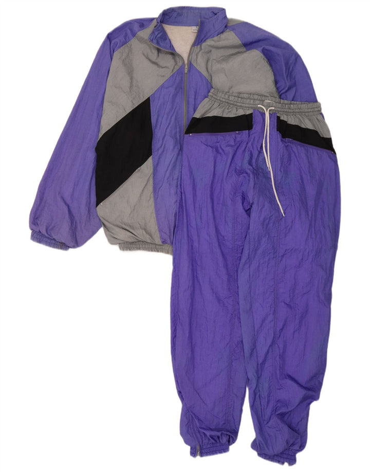 Trening complet vintage pentru bărbați, mare, violet, poliamidă color bloc