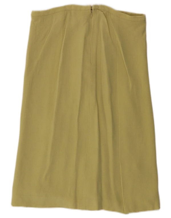 Fusta dreaptă pentru femei VALENTINO UK 14 Medium W30 Galben