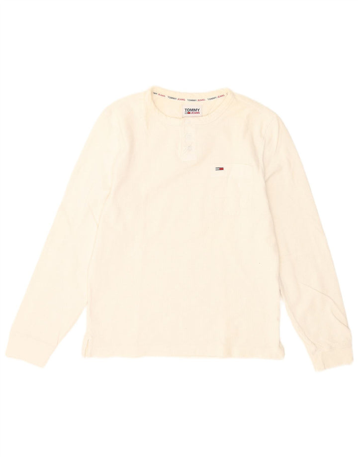 Top pentru bărbați Tommy Hilfiger cu mânecă lungă XS alb