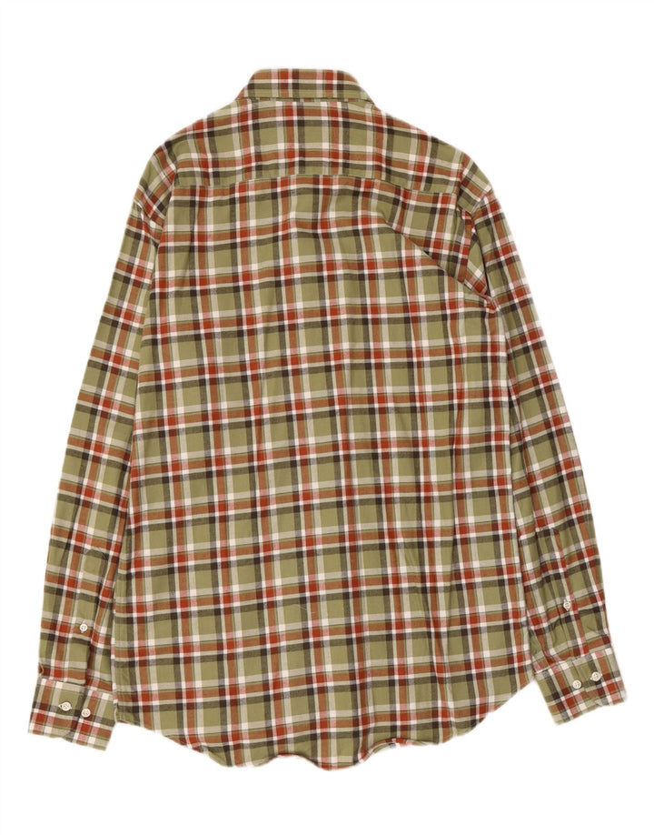 Cămașă de flanel pentru bărbați VINTAGE Mărimea 39 Medium Kaki Check