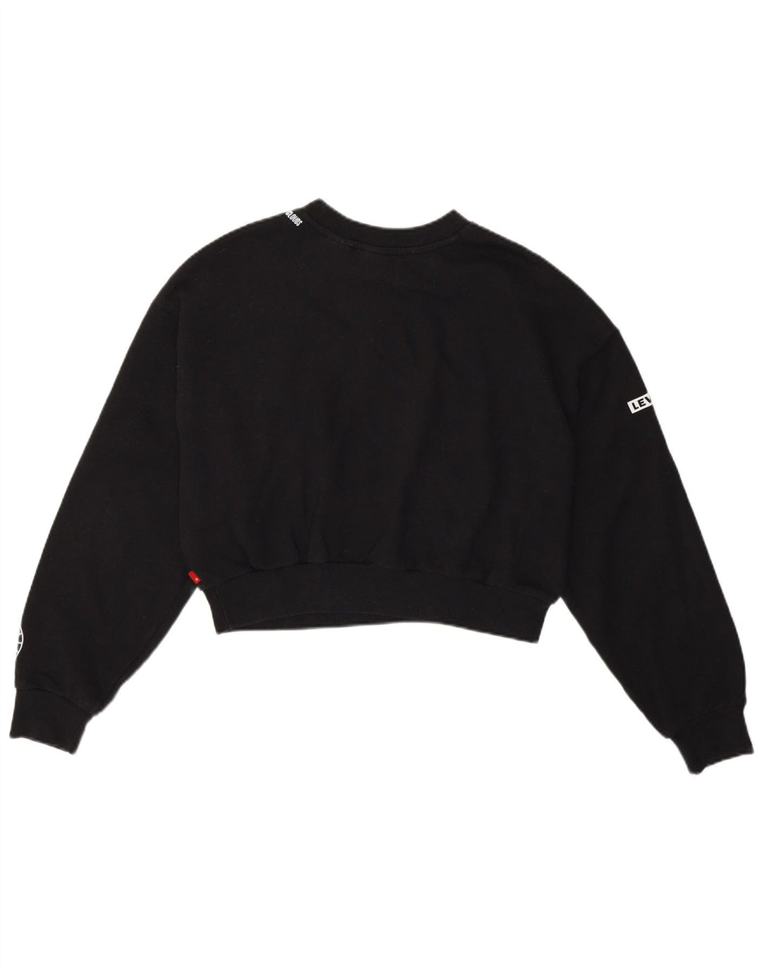 Pulover pentru femei Levi's Oversized Graphic Crop Sweat UK 6 XS Negru