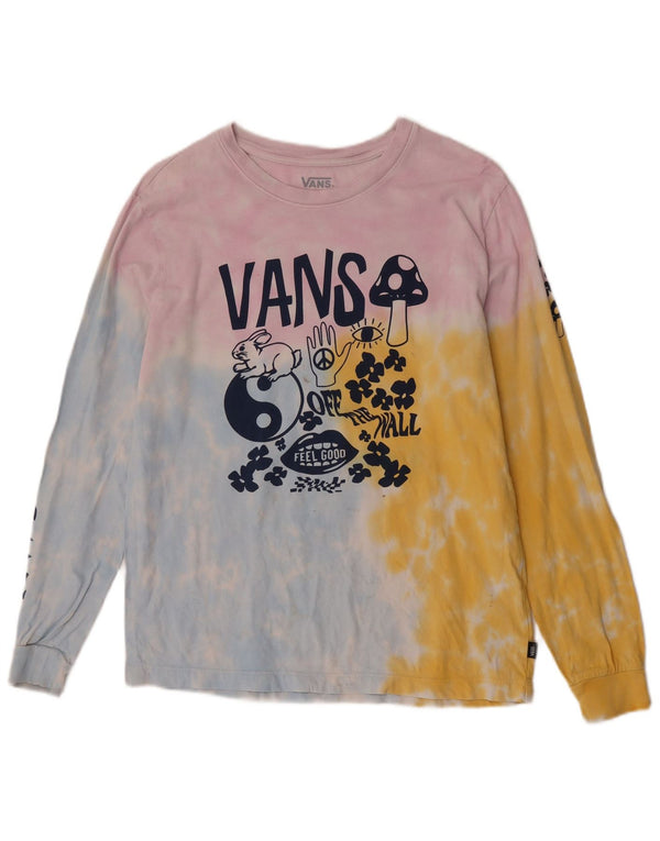 Vans tricot cu mânecă lungă cu grafică pentru femei UK 14 Medium Multicolor Tie Dye