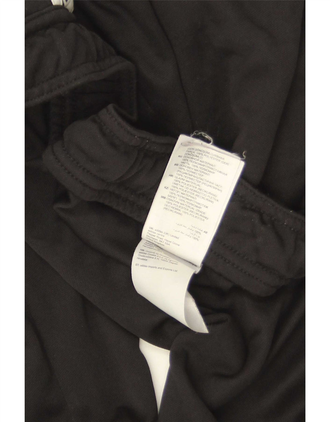 Pantaloni de trening Adidas pentru bărbați, poliester mediu negru