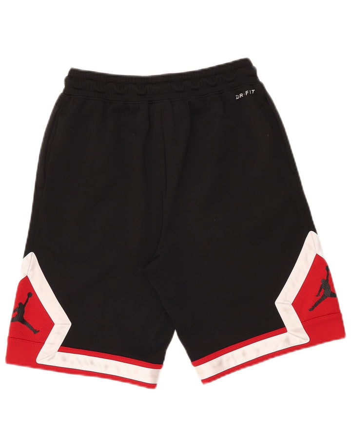 Pantaloni scurți sport Jordan pentru băieți 12-13 ani, mari, negru, poliester color bloc