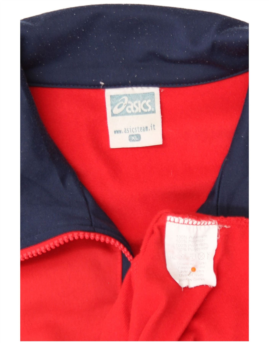 Jachetă de top pentru trening grafic Asics pentru bărbați XL poliester roșu