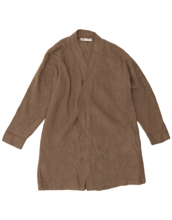 Pulover cardigan deschis supradimensionat pentru femei Zara UK 10 Maro mic