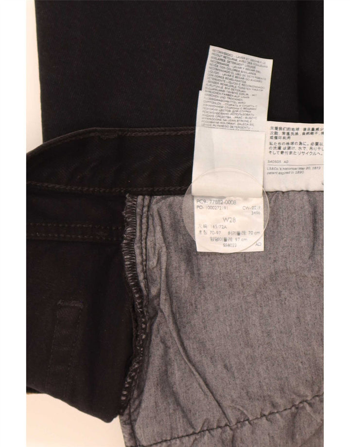 Fusta de blugi pentru femei Levi's W28 bumbac negru mediu