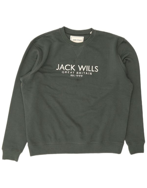 Pulover cu grafică Jack Wills pentru bărbați, bumbac XL kaki