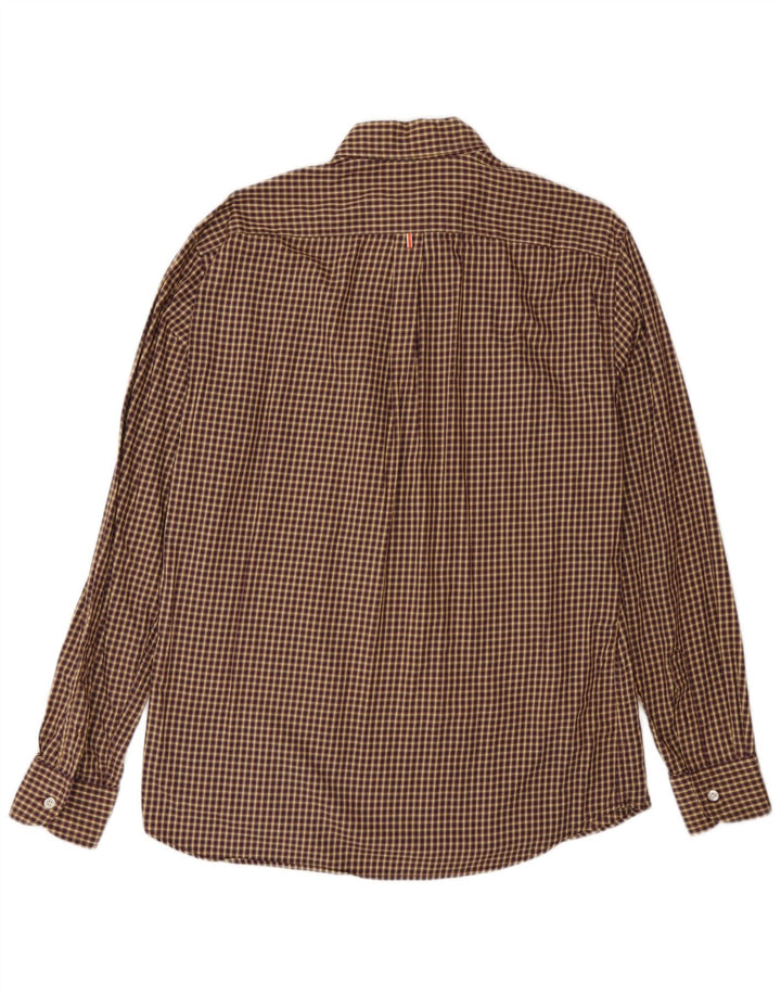 Cămașă pentru bărbați Harmont & Blaine XL, maro, bumbac vichy