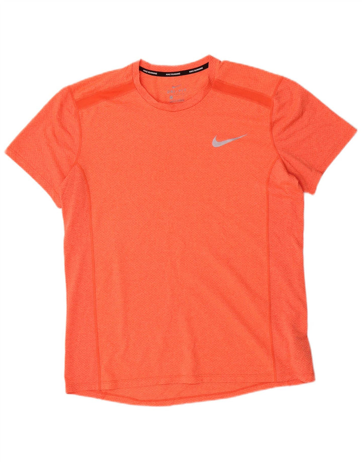 Tricou grafic cu mânecă scurtă pentru alergare Nike pentru bărbați Top mare poliester portocaliu