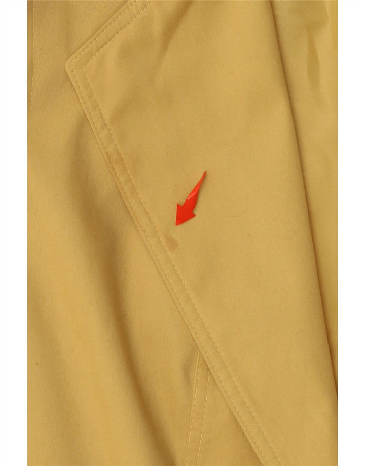 Jachetă Hucke pentru femei Crop cu 3 nasturi, bumbac galben mare, EU 42