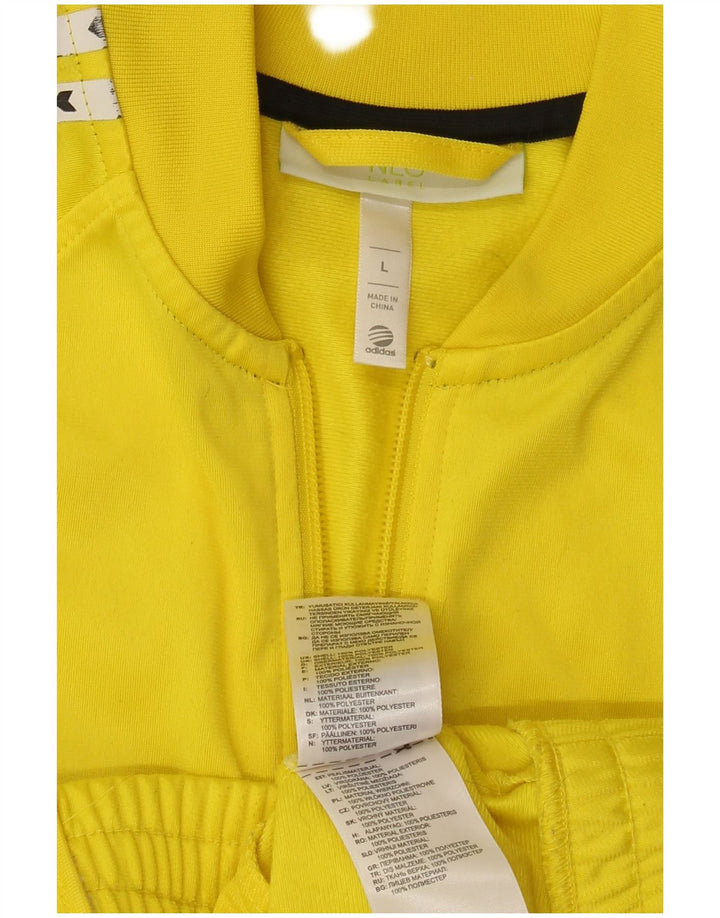 Jachetă de trening pentru femei ADIDAS UK 16, mare, din poliester galben