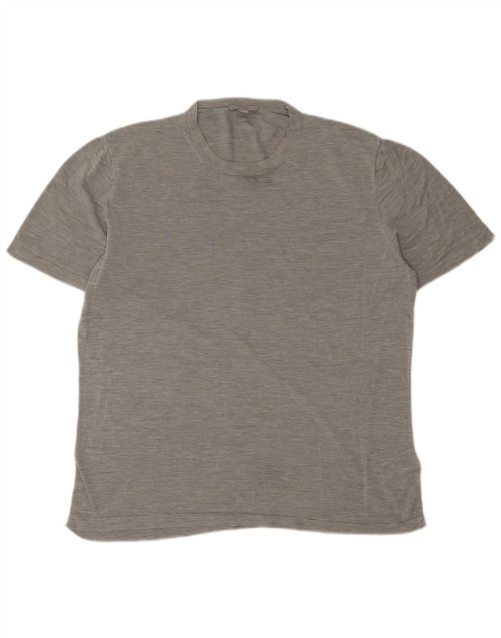 Tricou pentru bărbați Cos Top mare, gri bumbac cu pete