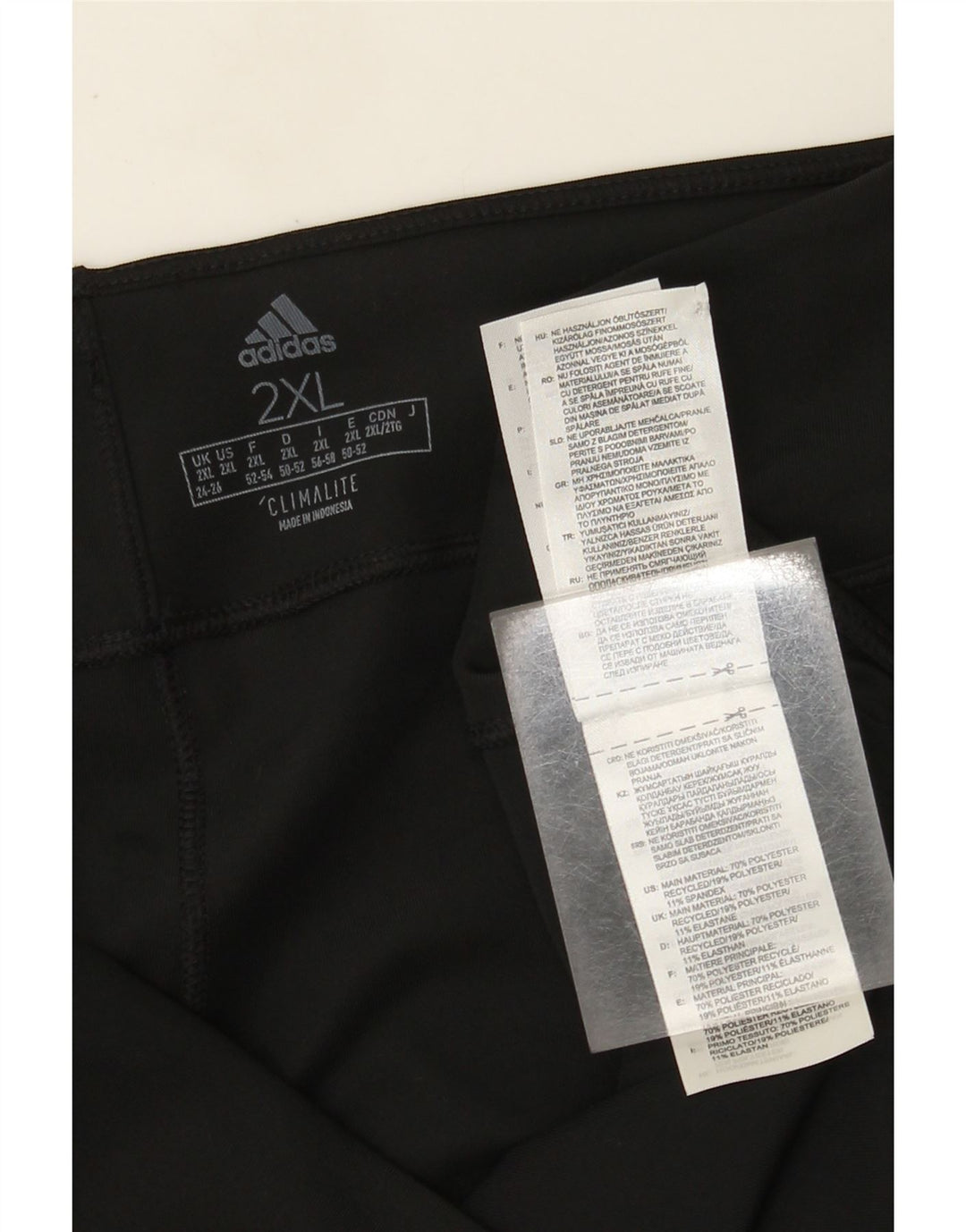 Leggings Adidas Climalite Capri pentru femei Marea Britanie 24/26 2XL Poliester negru