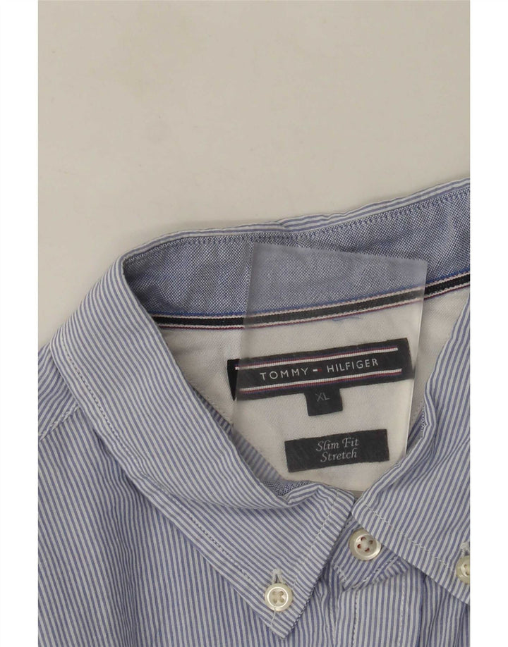 Cămașă pentru bărbați Tommy Hilfiger Slim Fit XL cu dungi albastre