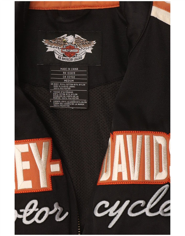 Jachetă de trening Harley Davidson pentru femei UK 14 Medium Black Colorblock