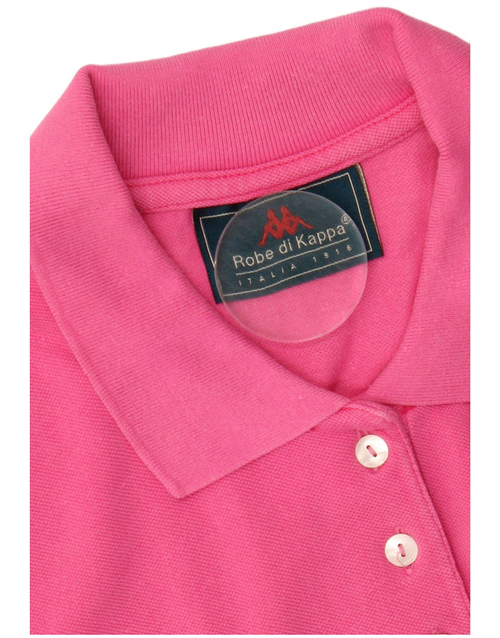Tricou polo KAPPA pentru femei UK 14, bumbac roz mediu