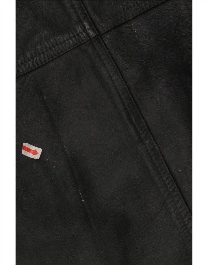 Vestă din piele pentru bărbați VINTAGE IT 56 2XL din piele kaki