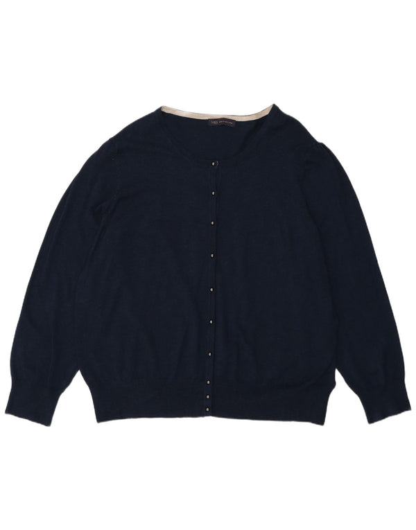 Pulover cardigan pentru femei Marks & Spencer UK 28 6XL Viscoză bleumarin