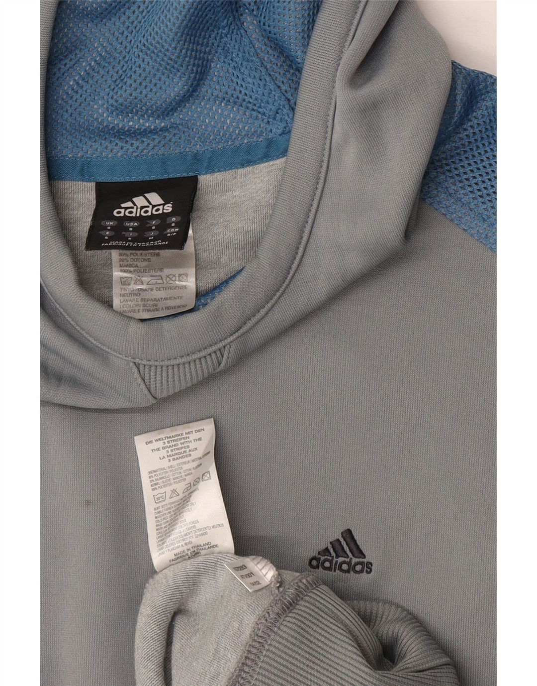 Pulover adidas pentru bărbați, mic, gri, poliester color bloc