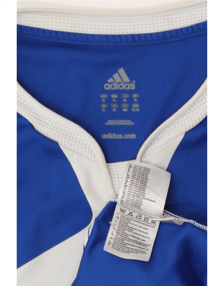 Tricou grafic pentru bărbați Adidas Top XL, albastru, poliester