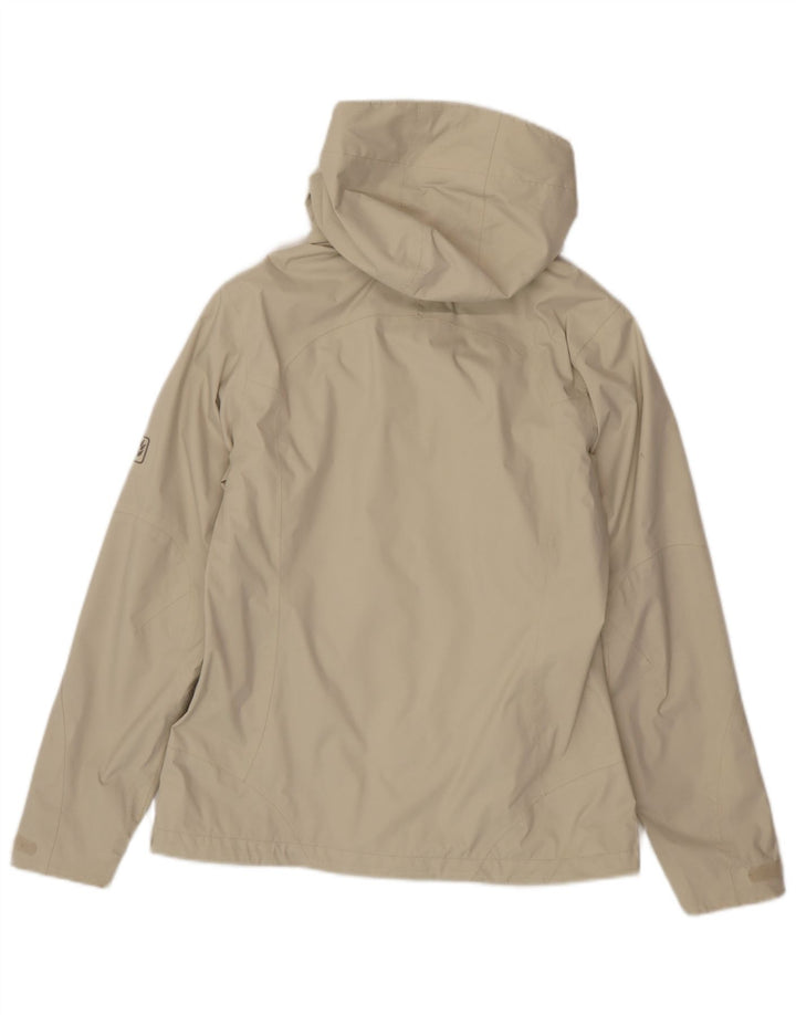Jack Wolfskin Jachetă de ploaie cu glugă pentru femei UK 8/10 Small Beige Poliamidă