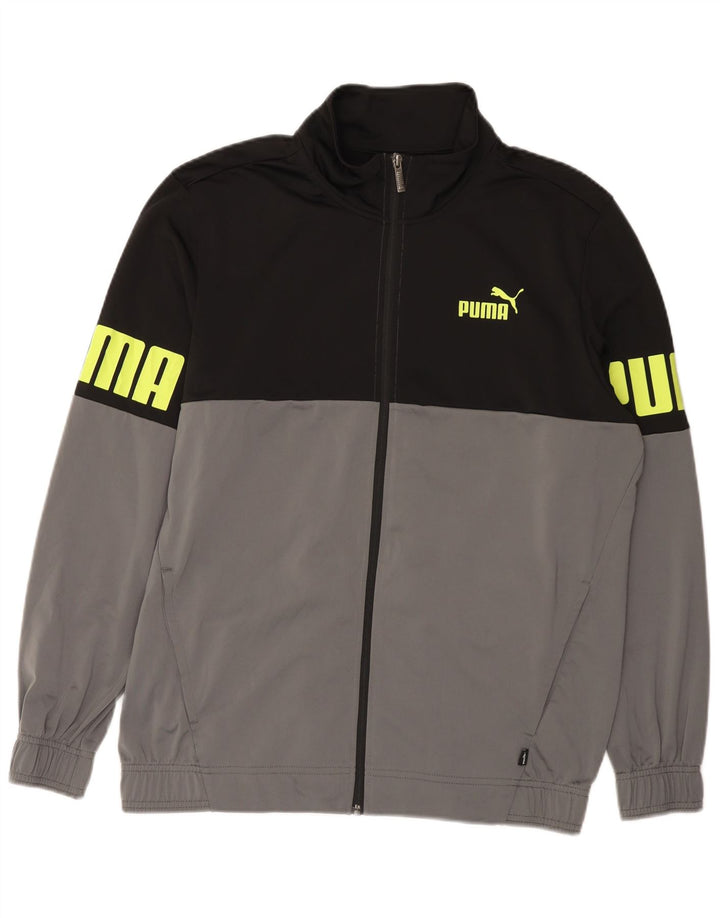 Trening complet grafic PUMA pentru bărbați, mare, negru, poliester color bloc