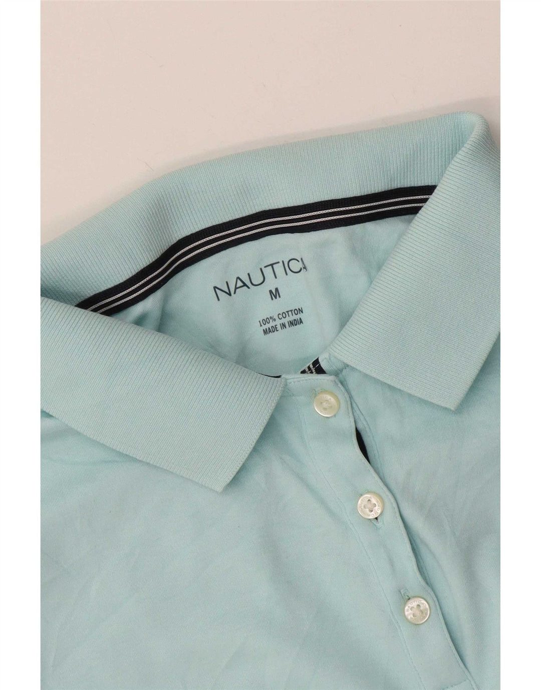 Tricou polo Nautica pentru femei UK 14, bumbac albastru mediu