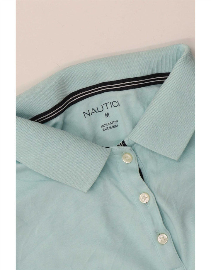 Tricou polo Nautica pentru femei UK 14, bumbac albastru mediu